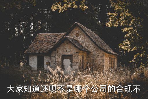 大家知道還唄不是哪個公司的合規(guī)不