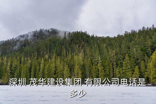 深圳 茂華建設(shè)集團(tuán) 有限公司電話是多少