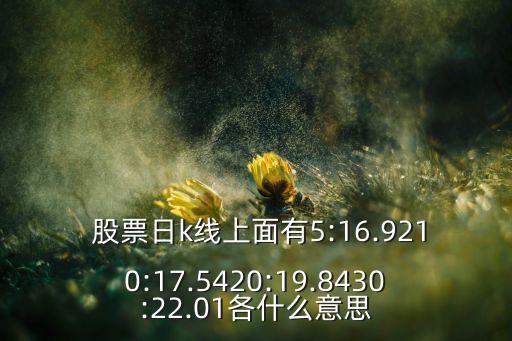  股票日k線上面有5:16.9210:17.5420:19.8430:22.01各什么意思