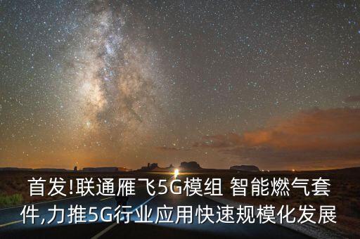 首發(fā)!聯(lián)通雁飛5G模組 智能燃?xì)馓准?力推5G行業(yè)應(yīng)用快速規(guī)?；l(fā)展