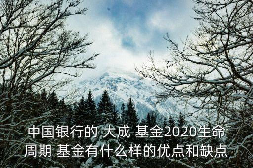 中國(guó)銀行的 大成 基金2020生命周期 基金有什么樣的優(yōu)點(diǎn)和缺點(diǎn)