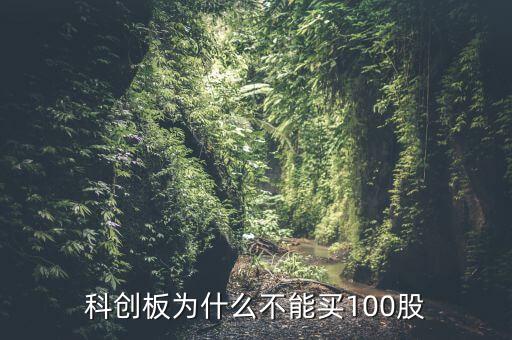 科創(chuàng)板為什么不能買100股