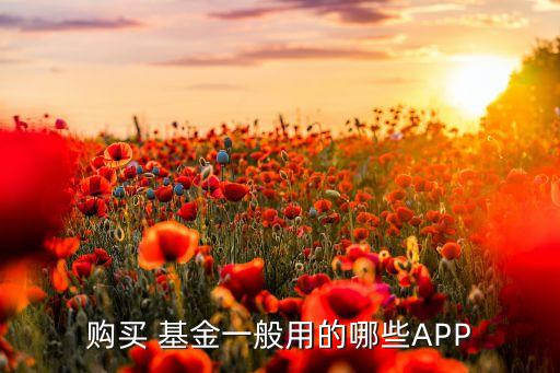 購買 基金一般用的哪些APP