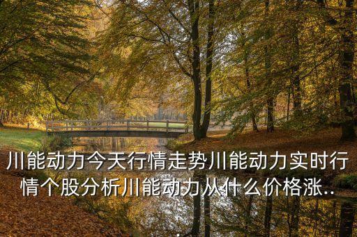 川能動力今天行情走勢川能動力實時行情個股分析川能動力從什么價格漲...