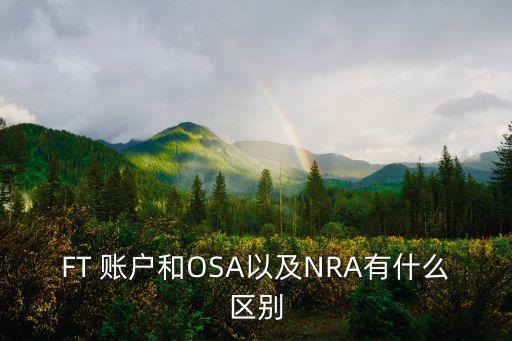 FT 賬戶和OSA以及NRA有什么區(qū)別