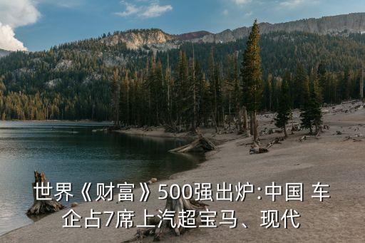 世界《財(cái)富》500強(qiáng)出爐:中國(guó) 車企占7席上汽超寶馬、現(xiàn)代