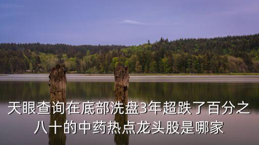 天眼查詢在底部洗盤3年超跌了百分之八十的中藥熱點龍頭股是哪家