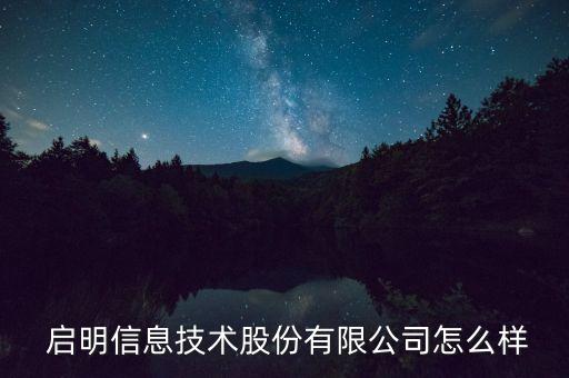  啟明信息技術(shù)股份有限公司怎么樣