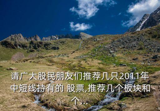 請廣大股民朋友們推薦幾只2011年中短線持有的 股票,推薦幾個板塊和個...