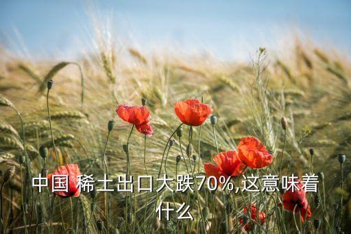 中國(guó) 稀土出口大跌70%,這意味著什么