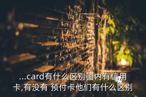 ...card有什么區(qū)別國內(nèi)有信用卡,有沒有 預(yù)付卡他們有什么區(qū)別