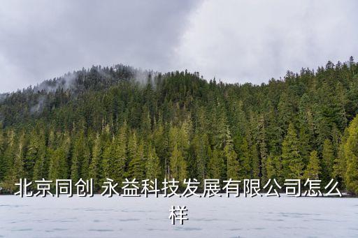 北京同創(chuàng) 永益科技發(fā)展有限公司怎么樣