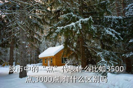 股市中的“點”代表什么比如3500點,3000點,有什么區(qū)別嗎