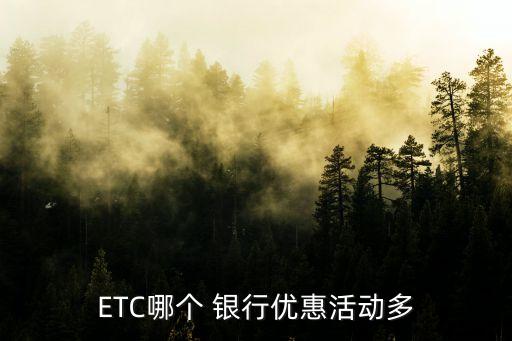 ETC哪個 銀行優(yōu)惠活動多