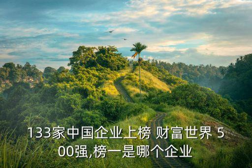 133家中國企業(yè)上榜 財(cái)富世界 500強(qiáng),榜一是哪個(gè)企業(yè)