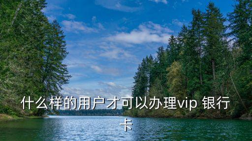 什么樣的用戶才可以辦理vip 銀行卡