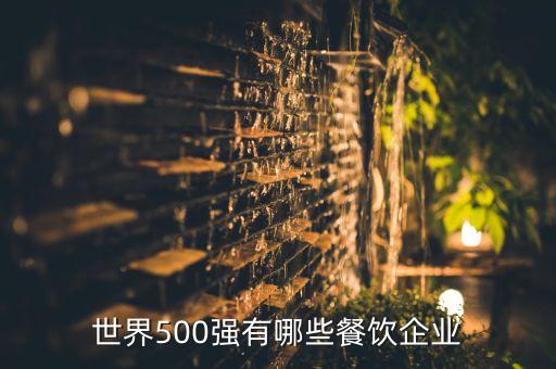 世界500強(qiáng)有哪些餐飲企業(yè)