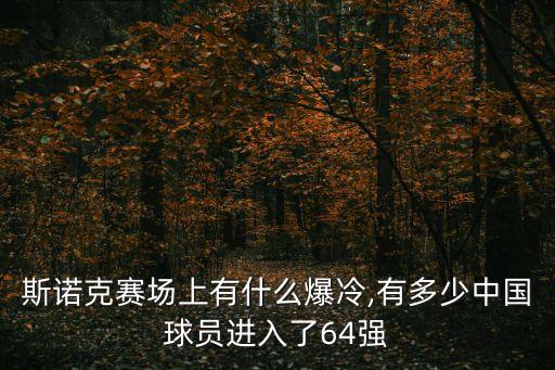 斯諾克賽場上有什么爆冷,有多少中國球員進(jìn)入了64強(qiáng)