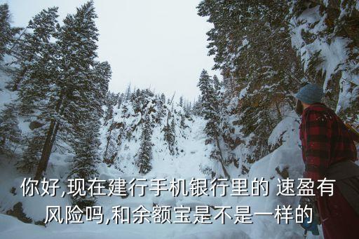 你好,現(xiàn)在建行手機銀行里的 速盈有風險嗎,和余額寶是不是一樣的