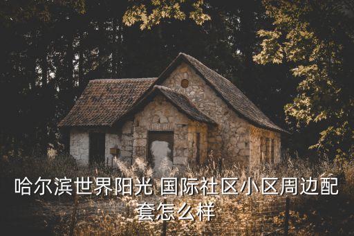 哈爾濱世界陽光 國際社區(qū)小區(qū)周邊配套怎么樣