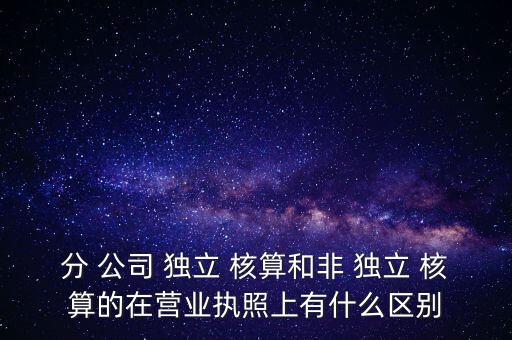 江南公司獨(dú)立核算,怎么知道公司是不是獨(dú)立核算