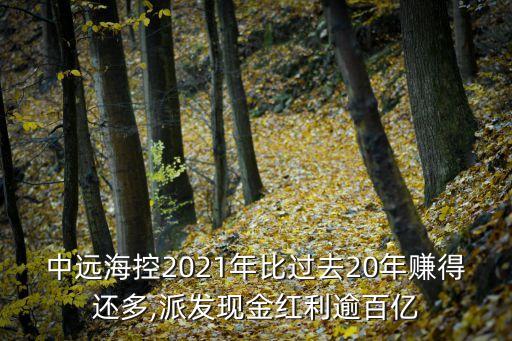 中遠(yuǎn)?？?021年比過(guò)去20年賺得還多,派發(fā)現(xiàn)金紅利逾百億