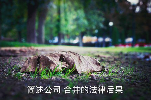 簡(jiǎn)述公司 合并的法律后果