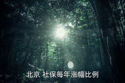 北京 社保每年漲幅比例