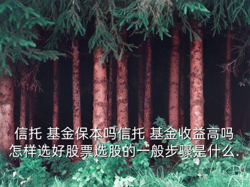 信托 基金保本嗎信托 基金收益高嗎怎樣選好股票選股的一般步驟是什么...