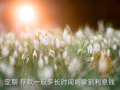 定期 存款一般多長(zhǎng)時(shí)間能拿到利息錢(qián)