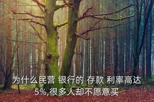 為什么民營(yíng) 銀行的 存款 利率高達(dá)5%,很多人卻不愿意買(mǎi)