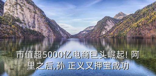 市值超5000億電商巨頭崛起! 阿里之后,孫 正義又押寶成功