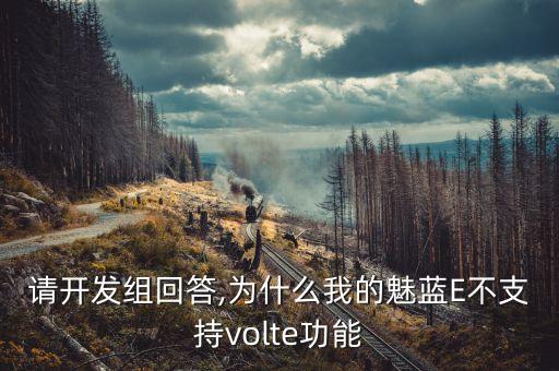 請開發(fā)組回答,為什么我的魅藍E不支持volte功能