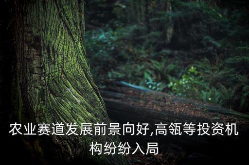 農(nóng)業(yè)賽道發(fā)展前景向好,高瓴等投資機構紛紛入局