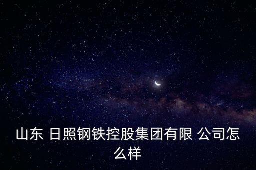 山東 日照鋼鐵控股集團有限 公司怎么樣